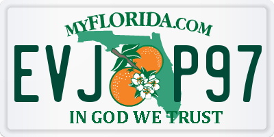 FL license plate EVJP97