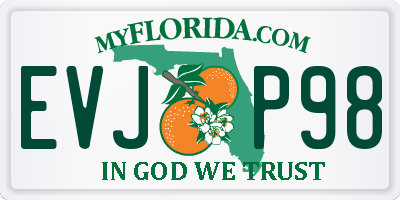 FL license plate EVJP98