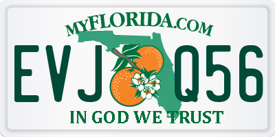 FL license plate EVJQ56