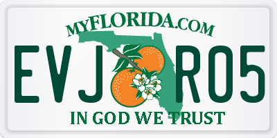 FL license plate EVJR05
