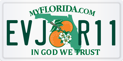 FL license plate EVJR11