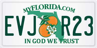 FL license plate EVJR23
