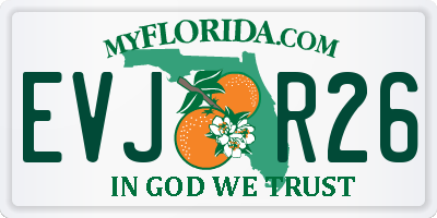 FL license plate EVJR26