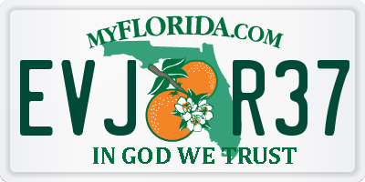 FL license plate EVJR37