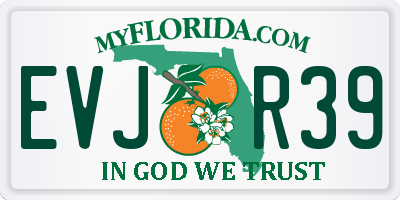 FL license plate EVJR39
