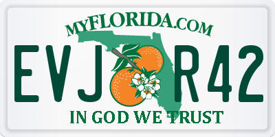 FL license plate EVJR42
