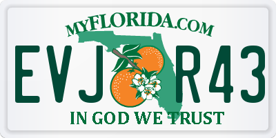 FL license plate EVJR43