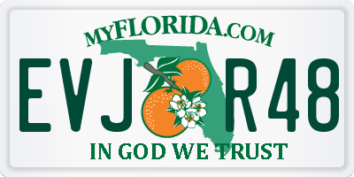 FL license plate EVJR48