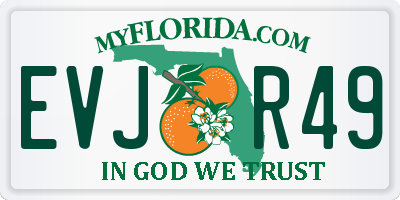 FL license plate EVJR49