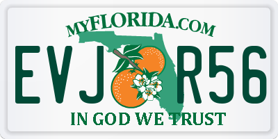 FL license plate EVJR56