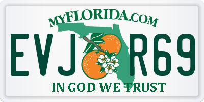 FL license plate EVJR69