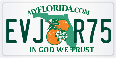 FL license plate EVJR75