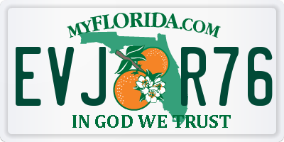 FL license plate EVJR76