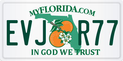 FL license plate EVJR77