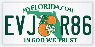 FL license plate EVJR86