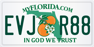 FL license plate EVJR88