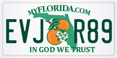 FL license plate EVJR89