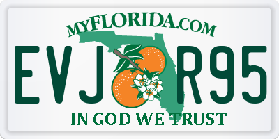 FL license plate EVJR95