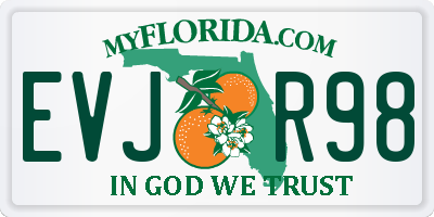 FL license plate EVJR98