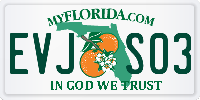 FL license plate EVJS03