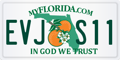 FL license plate EVJS11