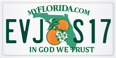 FL license plate EVJS17