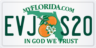 FL license plate EVJS20
