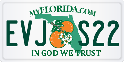 FL license plate EVJS22