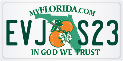FL license plate EVJS23