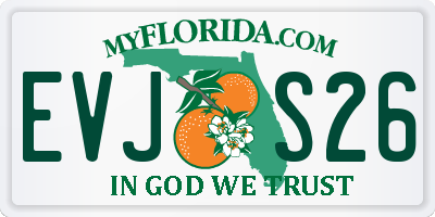 FL license plate EVJS26