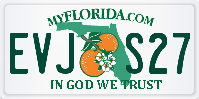 FL license plate EVJS27