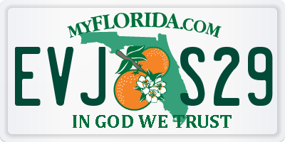 FL license plate EVJS29