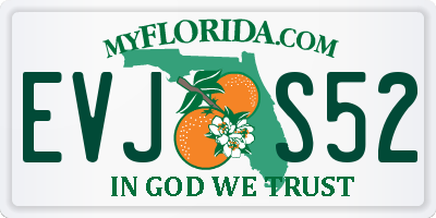 FL license plate EVJS52