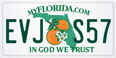 FL license plate EVJS57
