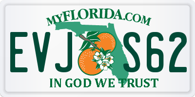 FL license plate EVJS62