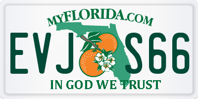 FL license plate EVJS66