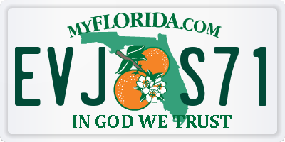 FL license plate EVJS71