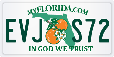 FL license plate EVJS72