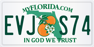 FL license plate EVJS74