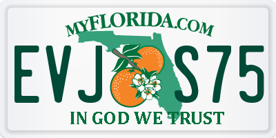 FL license plate EVJS75