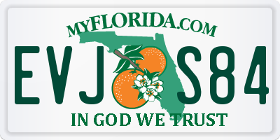 FL license plate EVJS84