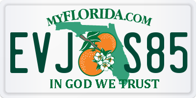 FL license plate EVJS85