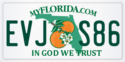 FL license plate EVJS86