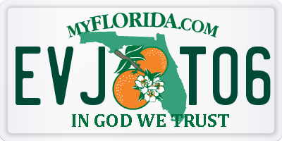 FL license plate EVJT06