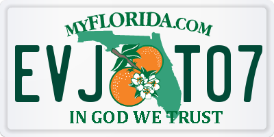 FL license plate EVJT07