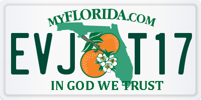 FL license plate EVJT17