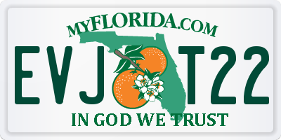 FL license plate EVJT22