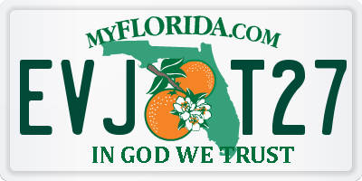 FL license plate EVJT27
