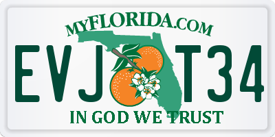 FL license plate EVJT34