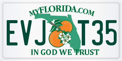 FL license plate EVJT35